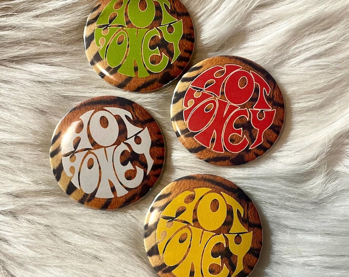 Large Hot Honey Vintage Logo Buttons