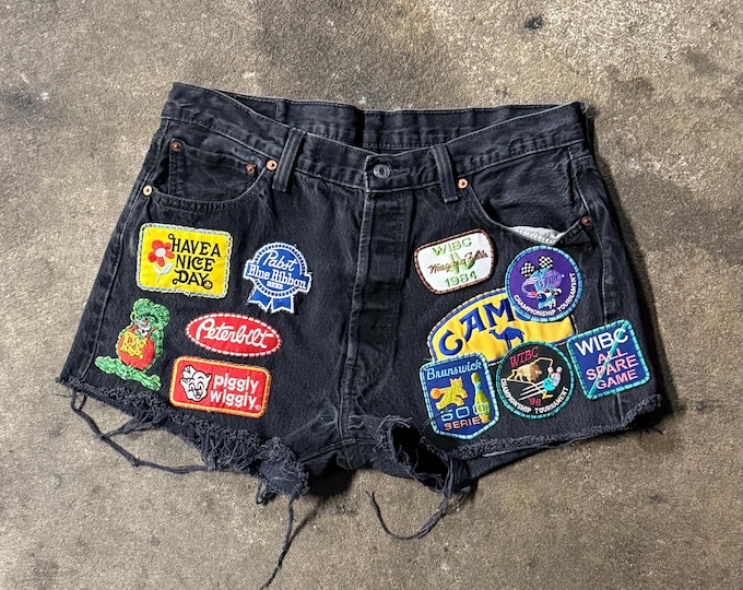 Levi’s 501 Black Denim Shorts 35” Waist