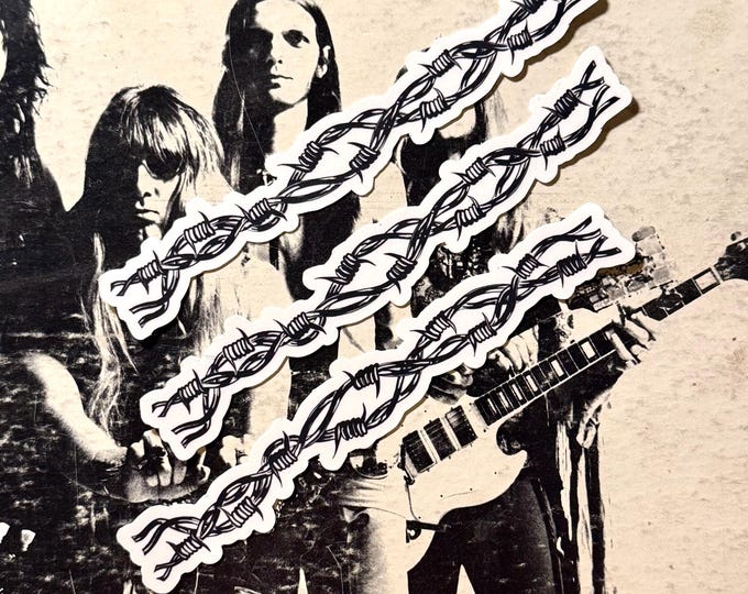 3 Pack of Stickers - Basic Barbed Wire Vintage Inspired