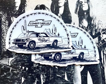 Single Sticker - Cowboy Caddy Vintage Inspired