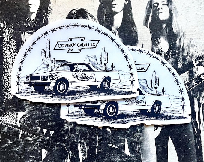 Single Sticker - Cowboy Caddy Vintage Inspired