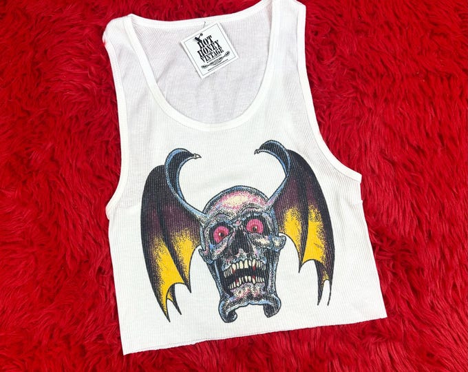 The “Vampy” Vintage Inspired Graphic Ribbed Tank