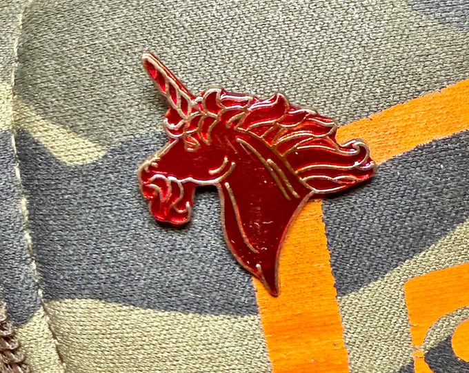 Demon Unicorn Vintage 1990 Lapel Pin