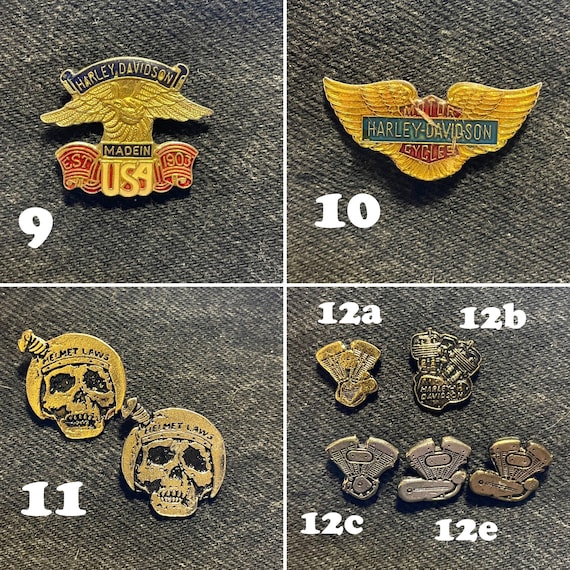 Vintage 1980 1990 Biker Lapel Pins - image 4