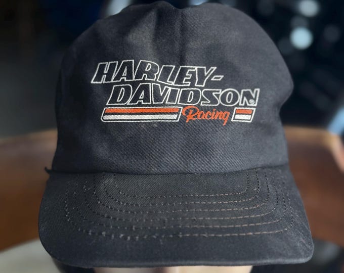 Vintage 1980 Harley Racing Trucker Hat