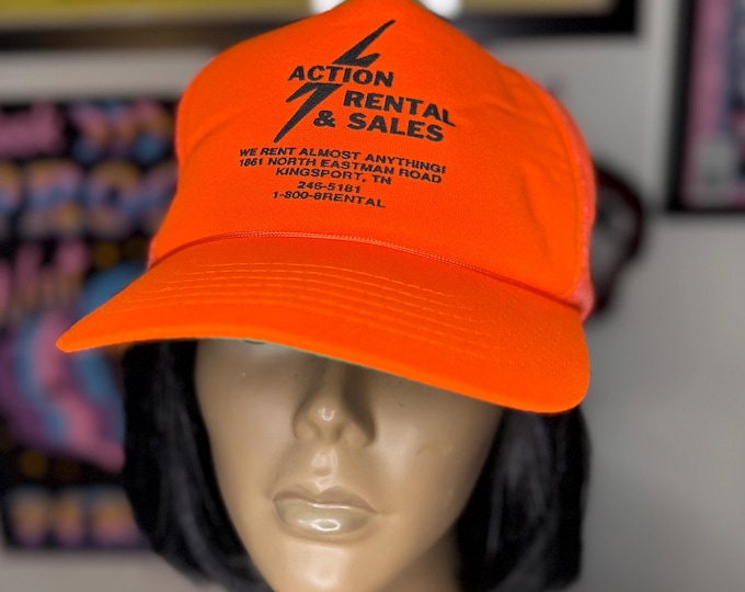 Vintage 1990 2000 Action Rental Trucker Hat