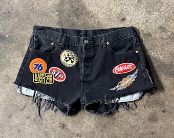 Levi’s 501 Black Denim Shorts 35” Waist