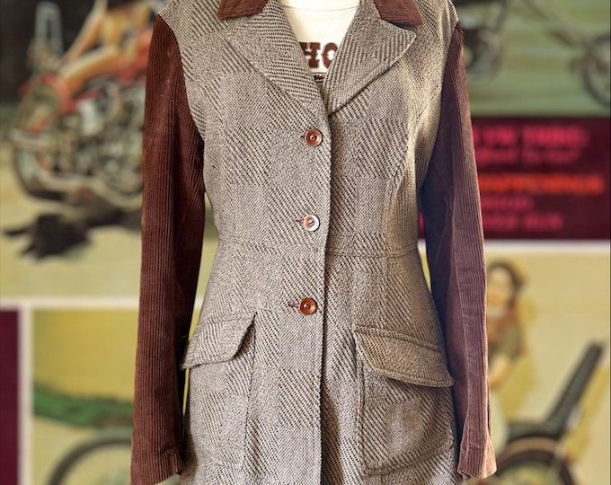 Vintage Esprit Tweed and Corduroy Blazer Jacket