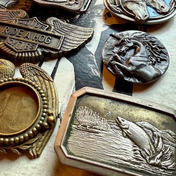 Vintage Belt Buckles 1970 1980 1990 - Etsy UK display picture 1