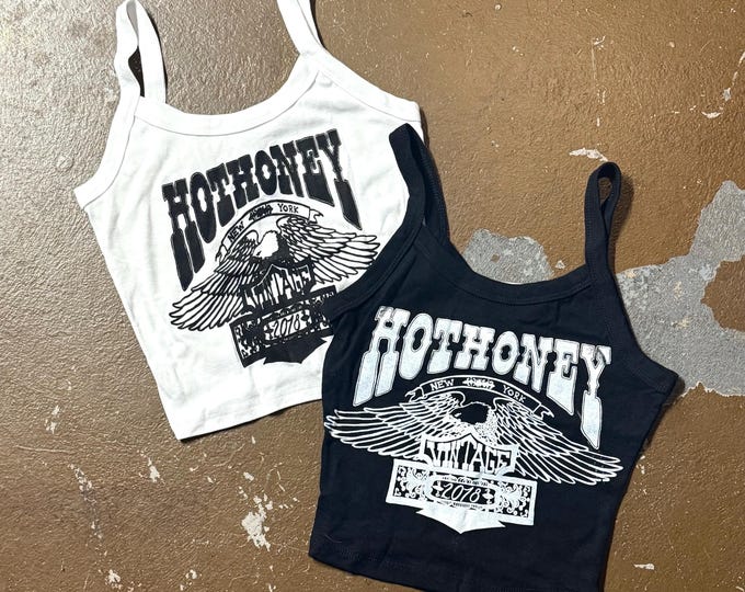 Hot Honey Vintage Shop Logo Cropped Tank