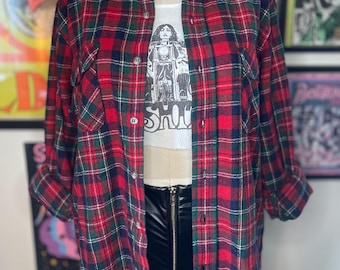 Vintage Red + Green Shelter Bay Flannel
