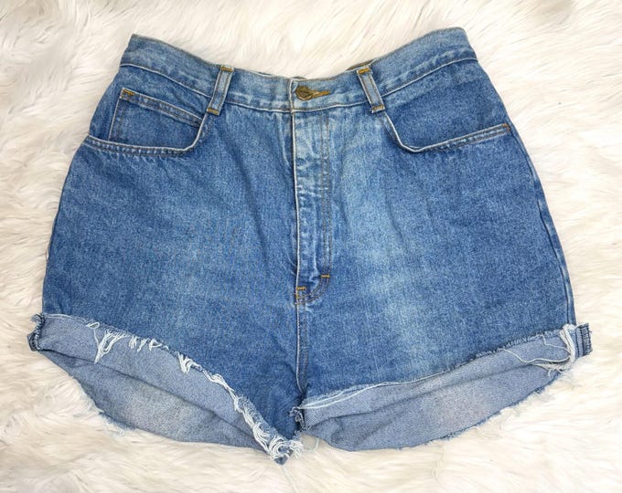 Vintage Helium Blue Denim Shorts 31” Waist