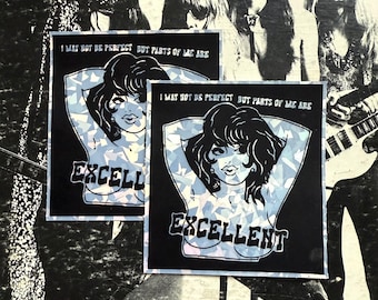 Single Sticker - Holographic Parts Of Me Are Excellent Vintage Inspired