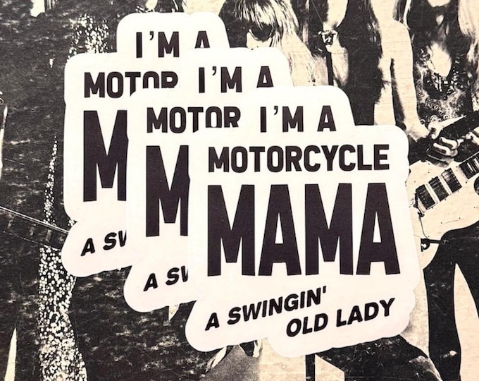 Single Sticker - Motorcycle Mama Vintage Inspired