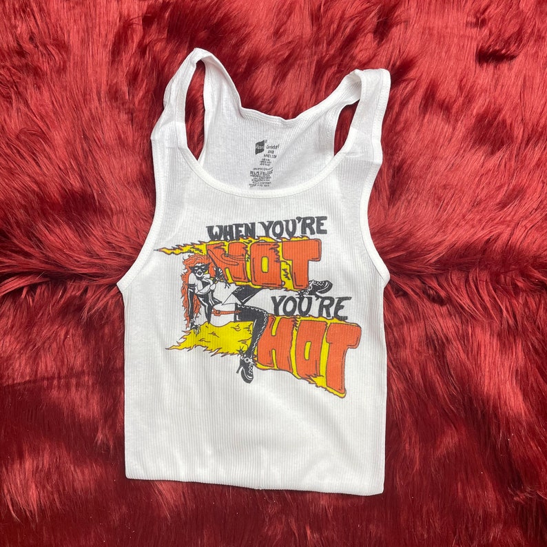 Ribbed Tank with When Youre Hot Vintage Inspired Graphic image 1