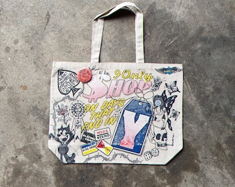 Customized Hot Honey Vintage Jumbo Canvas Totes