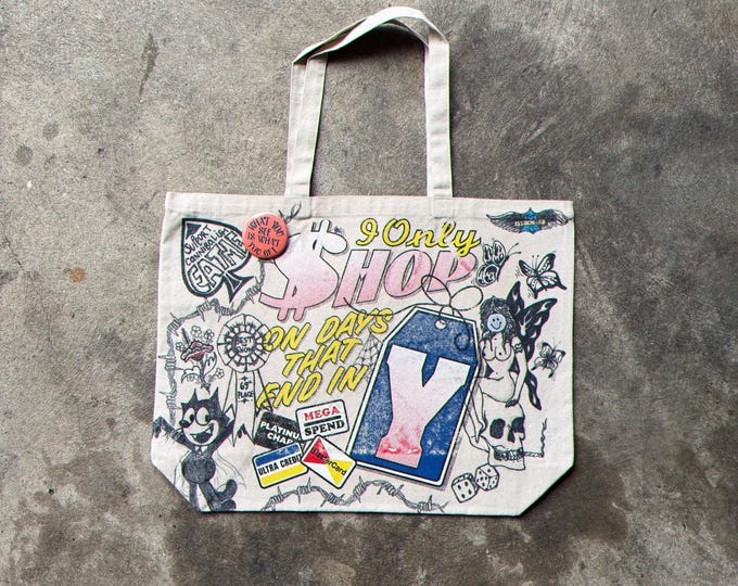 Customized Hot Honey Vintage Jumbo Canvas Totes