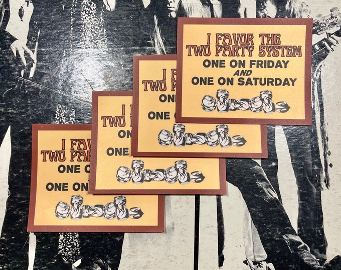 Single Sticker - Two Party System