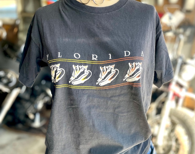 Vintage 1980 Florida Seashell Souvenir Shirt