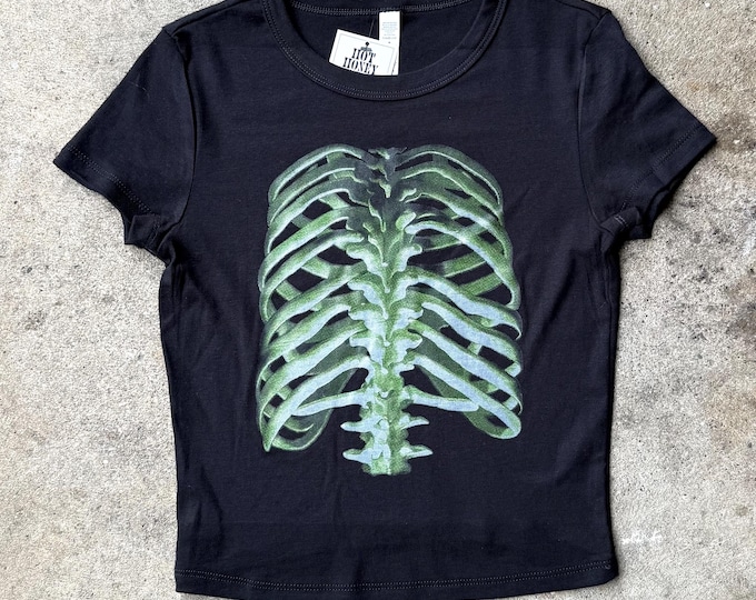 The “Neon Ribcage” Vintage Graphic Top