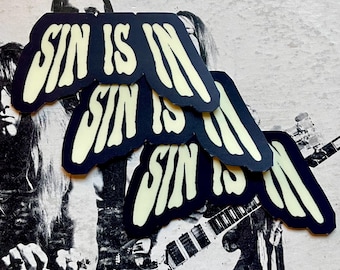 Single Sticker - Sin Is In Vintage Inspired