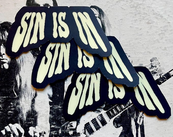 Single Sticker - Sin Is In Vintage Inspired