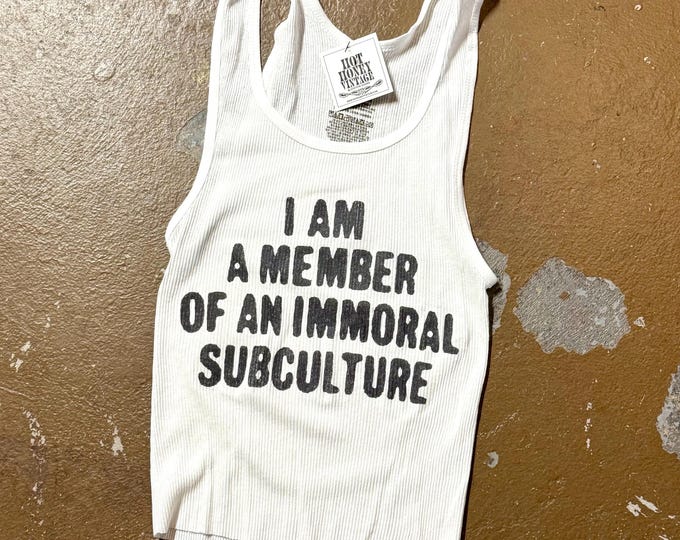 Immoral Subculture Vintage Inspired Ribbed Tank