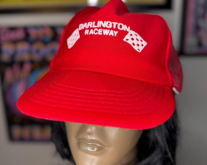 Vintage 1980 Darlington Raceway Trucker Hat