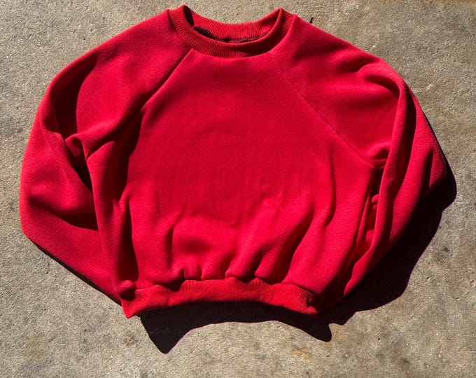 The “Wild Rider” Blank Cropped Raglan Sweatshirt