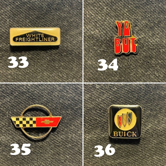 Vintage 1980 1990 Biker Lapel Pins - image 10