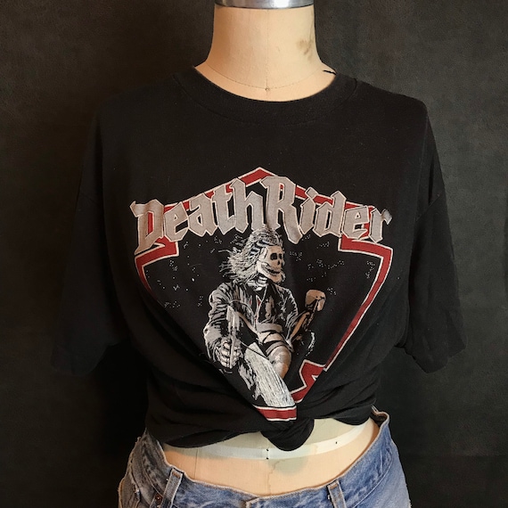 Vintage 1980 Harley Davidson Death Rider Biker Shi