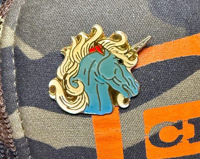 Luscious Mane Unicorn Vintage 1990 Lapel Pin