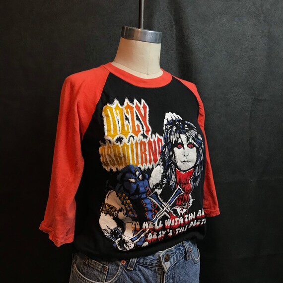 Vintage 1980 Ozzy Osbourne Concert Bootleg Raglan