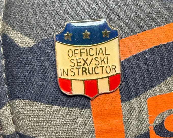 Official Sex Ski Instructor Vintage 1990 Lapel Pin