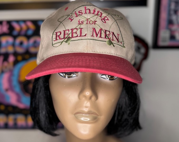 Vintage 1990 2000 Fishing Is For Reel Men Dad Hat