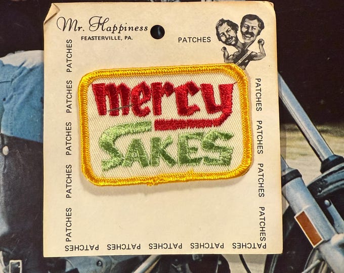 Vintage Mercy Sakes CB Trucker Patch