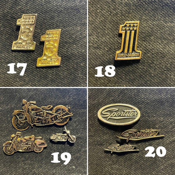 Vintage 1980 1990 Biker Lapel Pins - image 6