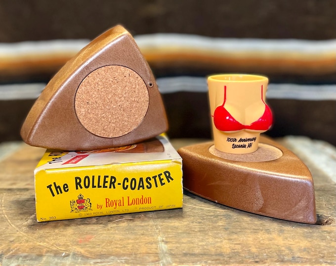 Vintage 1960 Roller Coaster Novelty Barware Party Trick