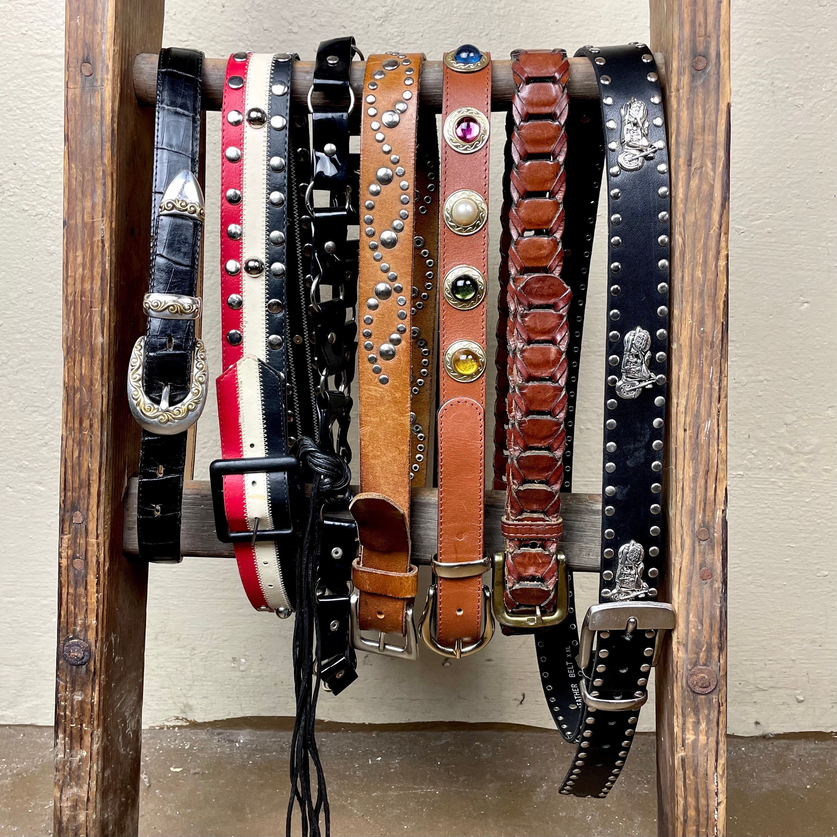 Vintage 1980 1990 Heavy Metal + Leather Belts - Etsy Vintage 1980 1990 Heavy Metal + Leather Belts - Etsy