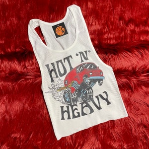 "Das ""Hot'n'Heavy"" von Van Vintage inspirierte, gerippte Tank-Top."