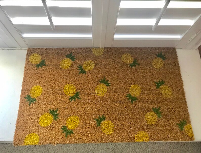 Pineapple Doormat/ Pineapple Mat/ Summer Doormat/ Etsy