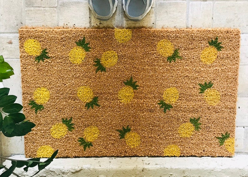 Pineapple Doormat/ Pineapple Mat/ Summer Doormat/ Etsy