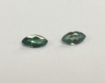 Alexandrite Pair Marquise 4x2mm (Color Change) Green to Purple Perfect for Stud Earrings