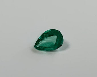 Emerald Pear 0.04 Carat, Zambian Emeralds, Calibrated Emeralds, Natural Emeralds, Natural Gemstones, Gemstones, Colored Stones, Emeralds