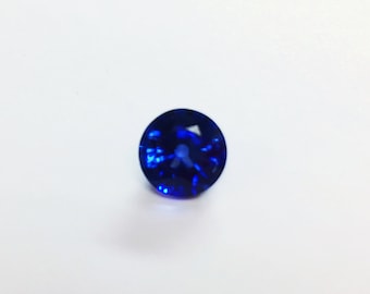 Blue Cultured Sapphire Round 9mm Single Stone