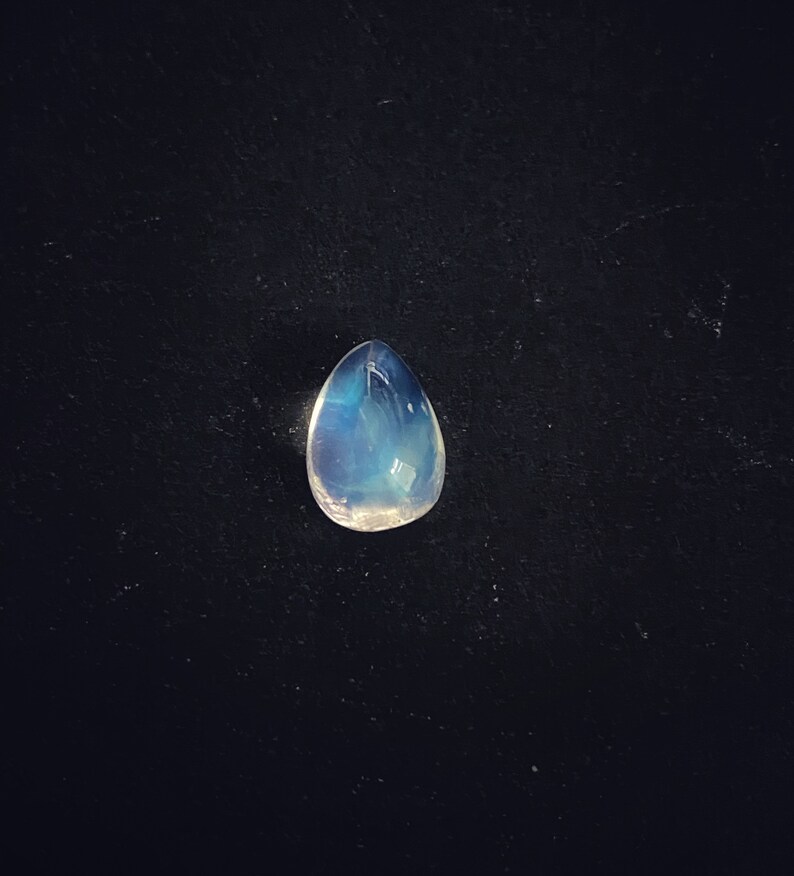 June BirthStone Affordable Gemstone Nice Play of Color Rainbow Moonstone Pear Cabochon 9x7mm Approx 1.30 Carat