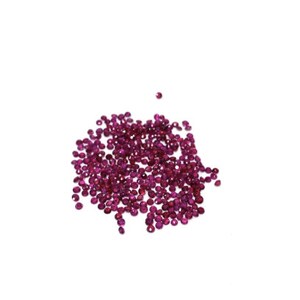 May include: A pile of small, round, ruby red gemstones.