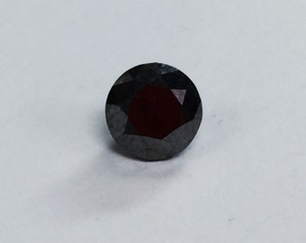 Jet Black Diamond Excellent Cut Approximately 6mm (1cts)