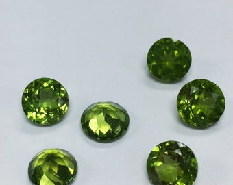 Peridot Round 10mm Beautiful Lime Green Color