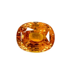 3,15 Karat Gelb-Orange-Saphir Oval, September Geburtsstein, Edelsteine, seltene Edelsteine, ovale Form, Gelb-Orange-Saphir